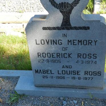 ROSS Roderick 1905-1974 &amp; Mabel Louise 1906-1977