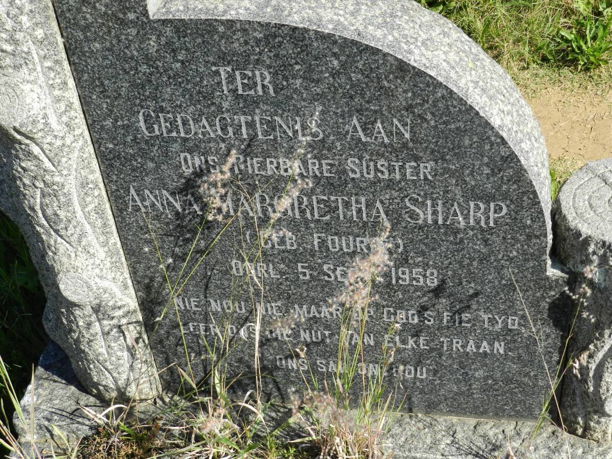 SHARP Anna Magretha nee FOURIE -1958