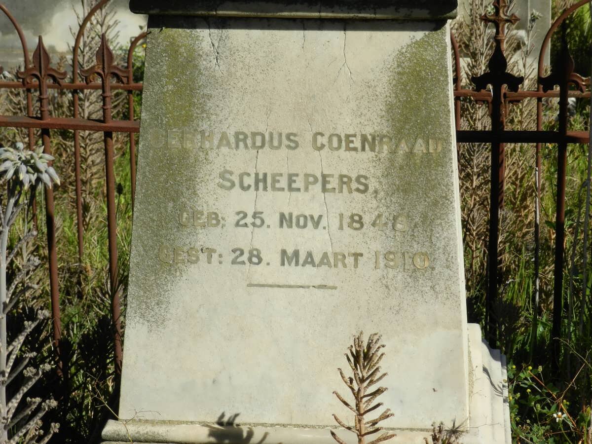 SCHEEPERS Gerhardus Coenraad 1848-1910