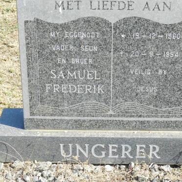 UNGERER Samuel Frederik 1960-1994