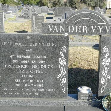 VYVER Frederick Hendrick Christoffel, van der 1924-1982