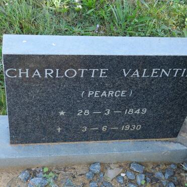 VALENTINE Charlotte nee PEARCE 1849-1930