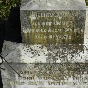 VYVER William James, van der -1898 &amp; Janet Law TRAILL 1858-1927