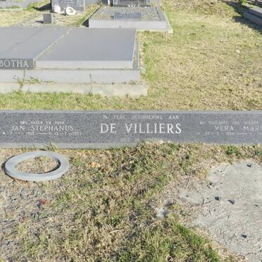 VILLIERS Jan Stephanus, de 1905-1993 &amp; Vera Maria 1904-1986