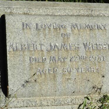 WEBSTER Albert James -1931