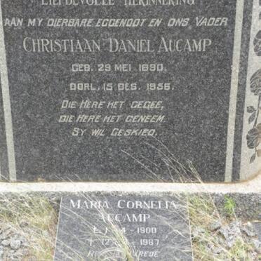 AUCAMP Christiaan Daniel 1890-1956 &amp; Maria Cornelia 1900-1987