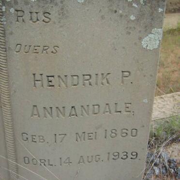 ANNANDALE Hendrik P. 1860-1939 &amp; Johanna H. GREYLING 1862-1945