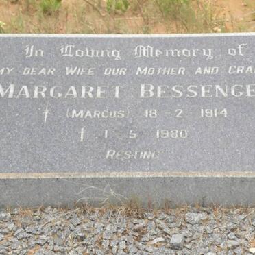 BESSENGER Christopher William 1911-1994 &amp; Margaret MARCUS 1914-1980