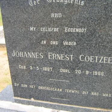 COETZEE Johannes Ernest 1887-1968
