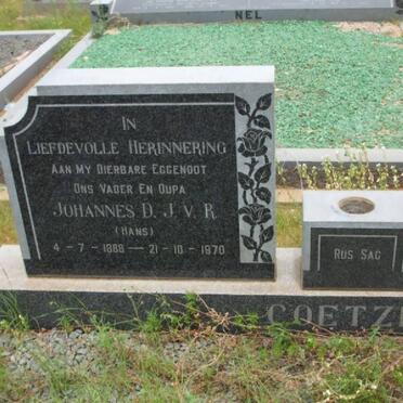 COETZEE Johannes D.J.v.R. 1888-1970