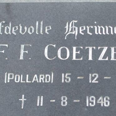 COETZER J.J. 1856-1947 &amp; F.F. POLLARD 1864-1946 :: COETZER J.H. 1888-1929