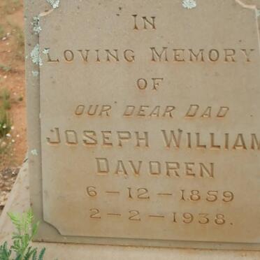 DAVOREN Joseph William 1859-1938