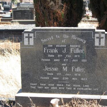 FULLER Frank J. 1871-1951 &amp; Jessie M. 1875-1953