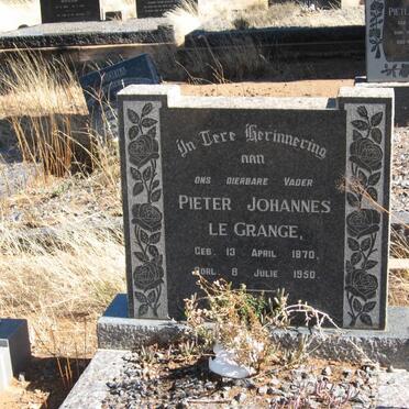 GRANGE Pieter Johannes, le 1870-1950