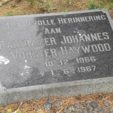 HAYWOOD Balthazer Johannes Vorster 1966-1967