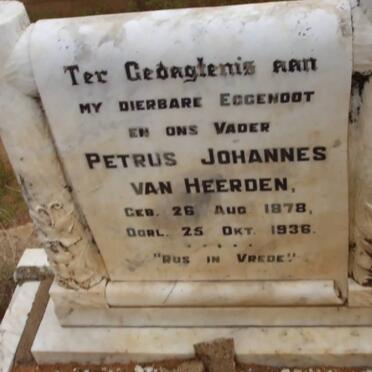 HEERDEN Petrus Johannes, van 1878-1936