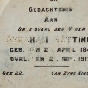 HATTINGH Abraham 1841-1915