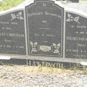 HATTINGH Hercules Christiaan 1919-1969 &amp; Wilhelmina Cecilia 1920-1968