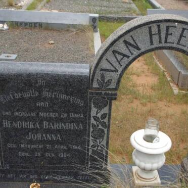 HEERDEN Johannes Hendrik, van 1911-1961 &amp; Hendrika Barindina Johanna MYBURG 1914-1984