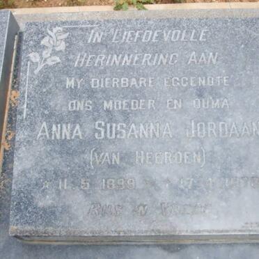 JORDAAN Anna Susanna nee VAN HEERDEN 1899-1970