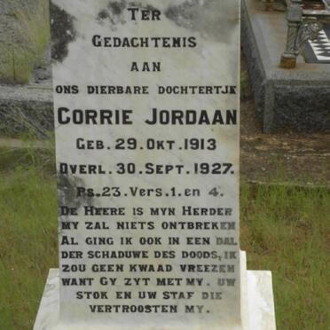 JORDAAN Corrie 1913-1927