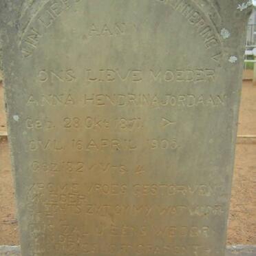 JORDAAN Anna Hendina 1871-1905