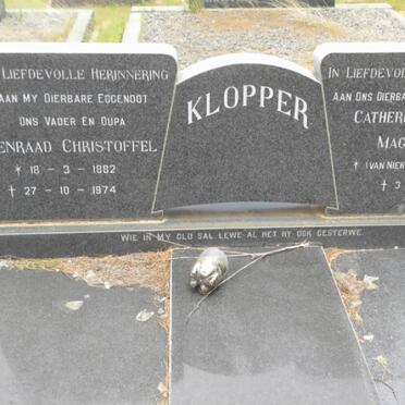 KLOPPER Coenraad Christoffel 1882-1974 &amp; Catherina Susara Magdelena VAN NIEKERK 1892-1984