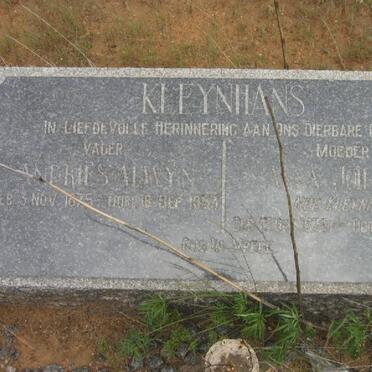 KLEYNHANS Andries Alwyn 1875-1953 &amp; Anna Johanna KLEYNHANS -1949