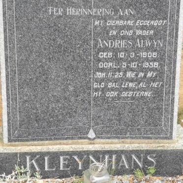 KLEYNHANS Andries Alwyn 1908-1958