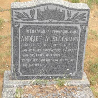 KLEYNHANS Andries A. 1938-1953