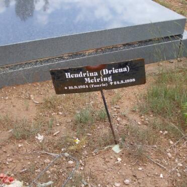 MEIRING Hendrina nee FOURIE 1924-1998