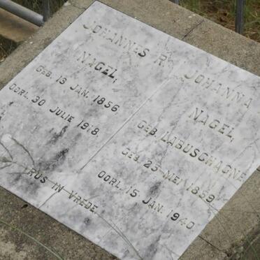 NAGEL Johannes R. 1856-1918 &amp; Johanna A.M. LABUSCHAGNE 1859-1940