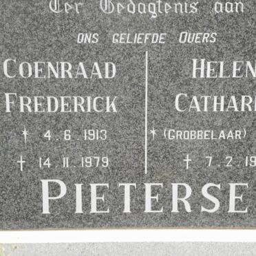 PIETERSE Coenraad Frederick 1913-1979 &amp; Helena Catharina GROBBELAAR 1919-1980