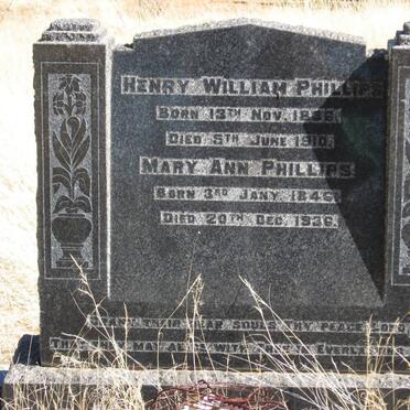 PHILLIPS Henry William 1836-1910 &amp; Mary Ann 1846-1936