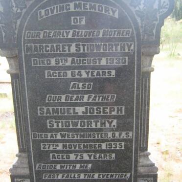 STIDWORTHY Samuel Joseph -1935 &amp; Margaret -1930