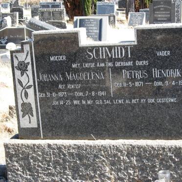 SCHMIDT Petrus Hendrik 1871-1939 &amp; Johanna Magdelena VENTER 1873-1941