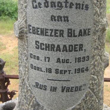 SCHRAADER Ebenezer Blake 1893-1964
