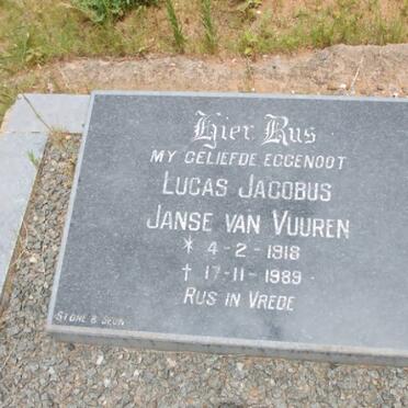 VUUREN Lucas Jacobus, Janse van 1918-1989