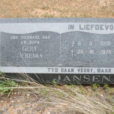 VUUREN Gert Jeremia, Jansen van 1908-1976 &amp; Isabella Cornelia Petronella KRUGER 1914-1976