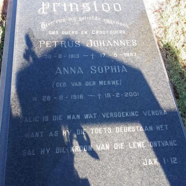 PRINSLOO Petrus Johannes 1913-1987 &amp; Anna Sophia VAN DER MERWE 1916-2001