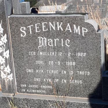 STEENKAMP Marie nee MULLER 1922-1988