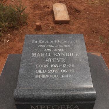MPEQEKA Mahlubandile Steve 1981-2012