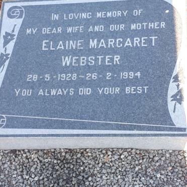 WEBSTER Elaine Margaret 1928-1994