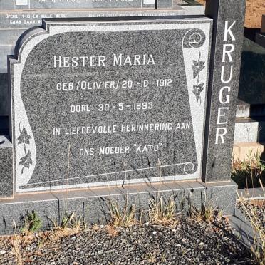 KRUGER Hester Maria nee OLIVIER 1912-1993