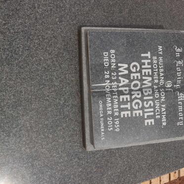 MAPETE Thembisile George 1959-2015