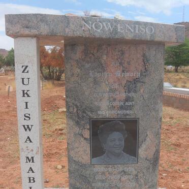 NQWENISO Zukiswa Mable 1954-2019