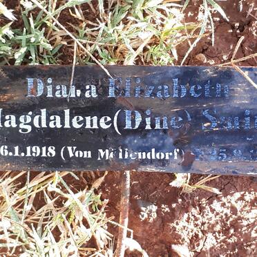 SMITH Diana Elizabeth Magdalene nee VON MOLLENDORF 1918-1998