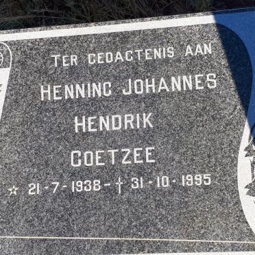 COETZEE Henning Johannes Hendrik 1938-1995