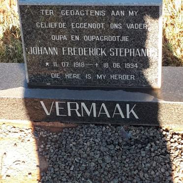 VERMAAK Johann Frederick Stephanus 1918-1994