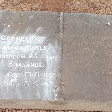 ANNANDALE Cornelius J. 1861-1947